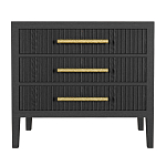 Тумба Primo  с тремя ящиками шпон Черный дуб варинант исполнения - 1 | Loft Concept в Барнауле