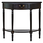 Консоль полукруглая из массива березы с ящиком и полкой в стиле прованс Vintage варинант исполнения - 1 | Loft Concept в Барнауле