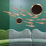 Обои с вышивкой ручной работы Deco Fish Original colourway варинант исполнения - 1 | Loft Concept в Барнауле