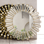 Зеркало круглое с лучами из зеркальных фацетов Silver Facet варинант исполнения - 2 | Loft Concept в Барнауле