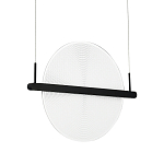 Светодиодный подвесной светильник круглой формы с металлическим черным каркасом Marble Glow варинант исполнения - 3 | Loft Concept в Барнауле