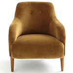 Кресло велюровое золотистого цвета Diaspro Gold  Armchair варинант исполнения - 2 | Loft Concept в Барнауле