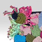 Ковер разноцветный из джинсовой одежды и армейских палаток Upcycling варинант исполнения - 2 | Loft Concept в Барнауле