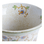 Ваза из фарфора на бронзовом основании Turquoise Blooming Garden варинант исполнения - 3 | Loft Concept в Барнауле