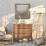 Зеркало квадратное c деревянной рамой из массива дуба Tasteful Furniture варинант исполнения - 2 | Loft Concept в Барнауле