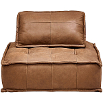 Модульное коричневое кожаное кресло Caron Leather Armchair варинант исполнения - 2 | Loft Concept в Барнауле