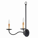 Бра настенное черное с 2-мя лампами Candle Sleeves варинант исполнения - 4 | Loft Concept в Барнауле