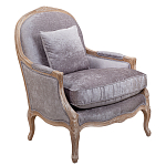 Кресло Ava Classical Armchair brown and grey velour варинант исполнения - 1 | Loft Concept в Барнауле