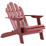 Уличное кресло из массива акации Adirondack Wooden Chair Red варинант исполнения - 1 | Loft Concept в Барнауле