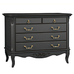 Комод черный из массива бука в стиле прованс Black Provence варинант исполнения - 3 | Loft Concept в Барнауле