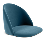 Барный стул вращающийся со спинкой Синий Велюр Vendramin Chair варинант исполнения - 2 | Loft Concept в Барнауле