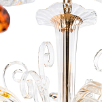 Люстра с 8-ю лампочками и изогнутыми прозрачными элементами из стекла Twisted Glass Candles Chandelier варинант исполнения - 3 | Loft Concept в Барнауле