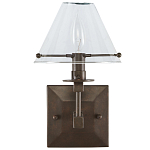 Бра с прозрачным стеклянным абажуром в форме конуса Bartolomeo Bronze варинант исполнения - 3 | Loft Concept в Барнауле