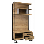 Стеллаж под TV в стиле лофт с открытыми полками и 2-мя ящиками Urban Style Space варинант исполнения - 2 | Loft Concept в Барнауле