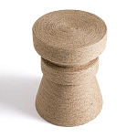 Приставной стол с отделкой из джута Juti D35 см варинант исполнения - 3 | Loft Concept в Барнауле