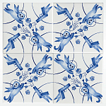 Плитка с узором 2 кота 2 пистолета варинант исполнения - 2 | Loft Concept в Барнауле