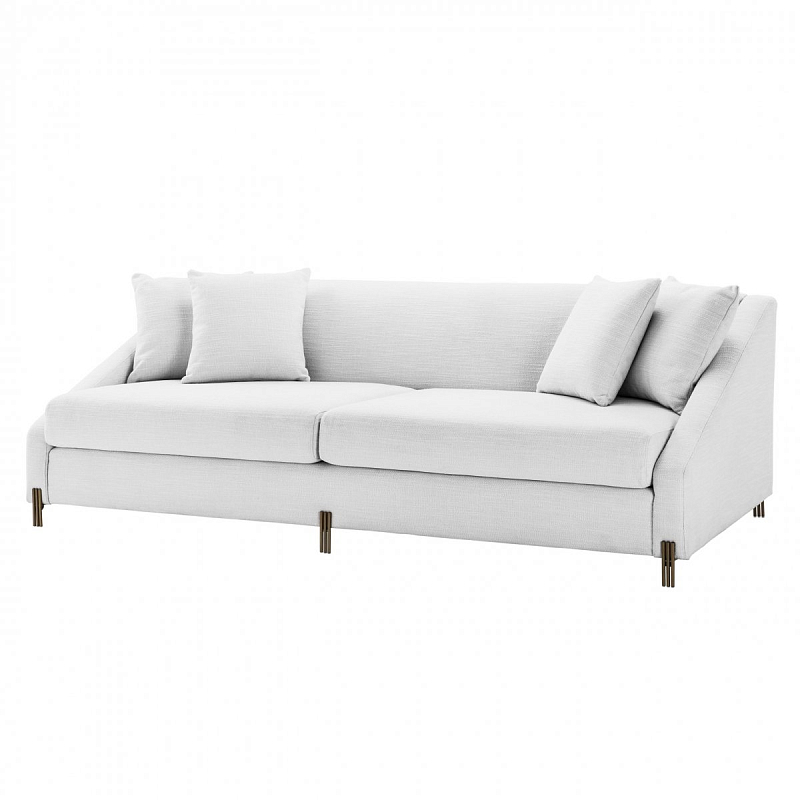 Диван Eichholtz Sofa Candice white Белый Латунь Диван Eichholtz Sofa Candice white Белый Латунь в Барнауле | Loft Concept