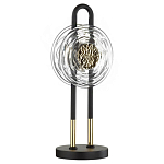 Настольная лампа с черным основанием и золотистым декором Bruno варинант исполнения - 1 | Loft Concept в Барнауле