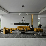 Светодиодная люстра Black LED Circle and Ball Lamp варинант исполнения - 7 | Loft Concept в Барнауле