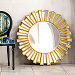 Зеркало круглое с лучами из зеркальных фацетов Golden Facet варинант исполнения - 2 | Loft Concept в Барнауле