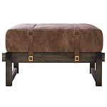 Пуф Duncan винтажная коричневая кожа  варинант исполнения - 1 | Loft Concept в Барнауле