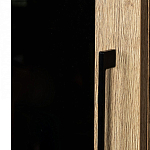 Шкаф-витрина в стиле лофт с чёрной стеклянной дверью Urban Style Space варинант исполнения - 5 | Loft Concept в Барнауле