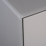 Тумба под телевизор со стеклянной столешницей и с выдвижными ящиками Minimalist Accent варинант исполнения - 4 | Loft Concept в Барнауле