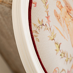 Полукресло из массива бука бежевое с растительным орнаментом Raffael Angel Beige Chair варинант исполнения - 4 | Loft Concept в Барнауле