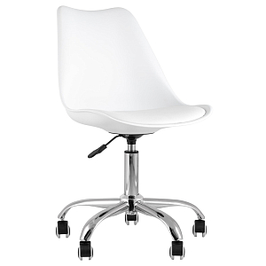 Офисный стул на металлическом основании EGGERY White