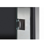 Шкаф-витрина цвета графит с полками и стеклянной дверью Strict Lines варинант исполнения - 4 | Loft Concept в Барнауле