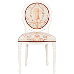 Стул из массива бука бежевый с растительным орнаментом Raffael Angel Beige Chair варинант исполнения - 1 | Loft Concept в Барнауле