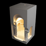 Встраиваемый в стену гипсовый светильник под покраску с арками и рельефными колоннами Antiquity Athena варинант исполнения - 3 | Loft Concept в Барнауле