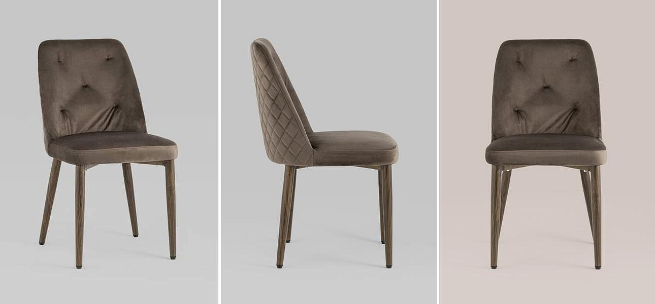 Стул Emma Chair Коричневый Велюр Стул Emma Chair Коричневый Велюр - Loft-Concept в Барнауле