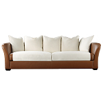 Элитарный современный диван Birmingham с кожаной спинкой варинант исполнения - 4 | Loft Concept в Барнауле