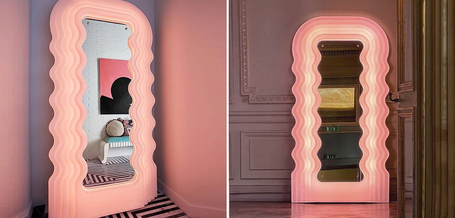 Зеркало Pink Ultrafragola Mirror Ettore Sottsass - Loft-Concept в Барнауле