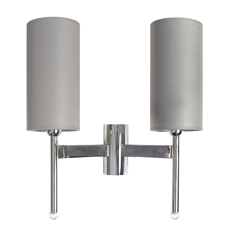 Бра с 2-мя серыми цилиндрическими абажурами Natural Concepts Серый в Барнауле | Loft Concept 