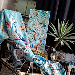 Постер на холсте в стиле шинуазри Chinoiserie Bridge in the garden Poster варинант исполнения - 2 | Loft Concept в Барнауле