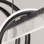 Люстра линейная черного цвета с волнообразным металлическим элементом Luke Lampco Tracer Lamp варинант исполнения - 9 | Loft Concept в Барнауле