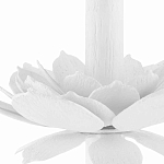 Торшер с декором в виде белого цветка магнолии на каркасе и черным абажуром White Magnolia варинант исполнения - 2 | Loft Concept в Барнауле