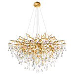 Люстра подвесная с прозрачными стеклянными подвесками в форме капель Диаметр 100 см Droplet Chandelier варинант исполнения - 4 | Loft Concept в Барнауле