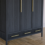 Большой Шкаф Primo Черный дуб с 3 дверьми и 3 выдвижными ящиками варинант исполнения - 3 | Loft Concept в Барнауле