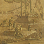 Обои ручная роспись Views of Italy Sepia варинант исполнения - 2 | Loft Concept в Барнауле