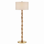 Торшер с цилиндрическим тканевым абажуром на каркасе волнистой формы Rotation варинант исполнения - 1 | Loft Concept в Барнауле