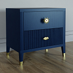 Тумба прикроватная с двумя ящиками Elsa Dreams Blue варинант исполнения - 1 | Loft Concept в Барнауле