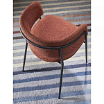 Стул полукруглый мягкий с буклированной обивкой Chair with Boucle Upholstery варинант исполнения - 5 | Loft Concept в Барнауле