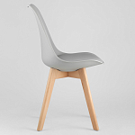 Стул с основой из пластика и мягким сиденьем Arvika Grey варинант исполнения - 3 | Loft Concept в Барнауле