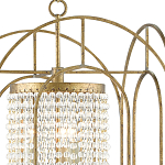 Люстра золотая с внутренним цилиндром из хрустальных бусин Romantic Lantern варинант исполнения - 1 | Loft Concept в Барнауле