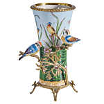 Ваза из фарфора с птицами на бронзовой ветке Garden of Eden варинант исполнения - 1 | Loft Concept в Барнауле