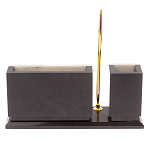 Настольный письменный набор из мрамора с часами и ручкой Marble Accessory варинант исполнения - 3 | Loft Concept в Барнауле