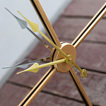 Часы настенные зеркальные с золотым металлическим циферблатом Mirror Tower Clock варинант исполнения - 3 | Loft Concept в Барнауле